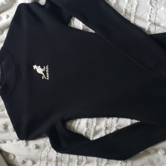 Kangol x H&M women's black ribbed long sleeve dress xs - Picture 4 of 9